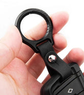 Titanium Alloy Leather Car Keychain Portable Key Ring Waist HangingPendantEDC 07FC0E-D4 - KOEEK
