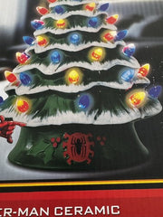Marvel Spiderman Ceramic Christmas Tree w/Lights Light Up 11.6" Light-Up 07FC0E-D4 - KOEEK