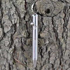 EDC Portable Mini Titanium Alloy Ballpoint Emergency Write Keychain Signing Pen 07FC0E-D4 - KOEEK