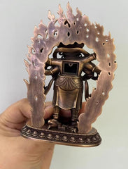 12CM Copper Statue White Mahakala Buddha Decoration Collection 07FC0E-D4 - KOEEK