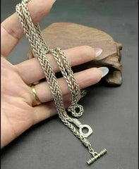 Rare Chinese Miao Tibetan Silver Handmade Necklace Jewelry Noble Women Men Gift RARE - KOEEK