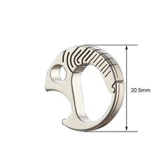 Outdoor Mini Titanium Key chain Carabiner Opener Travel Size Hanging Buckle EDC 07FC0E-D4 - KOEEK