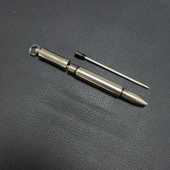 EDC Short Titanium Alloy Pen Portable Keychain Ballpoint Emergency Tool EDC Pen 07FC0E-D4 - KOEEK