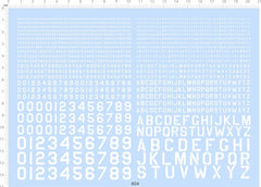 2-11mm US ARMY USAF Number Character Military Markings Water Slide Decal White 07FC0E-D4 - KOEEK