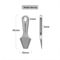 Mini Titanium Pry Bar Crowbar Keychain Necklace Pendant Pocket EDC Tool Outdoor 07FC0E-D4 - KOEEK