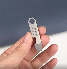 Hot Mini Titanium Alloy Keychain Multi Tools Pry Bar EDC Crowbar Bottle Opener 07FC0E-D4 - KOEEK