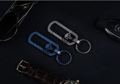 EDC Titanium TC4 Skull Keychain Carabiner w/ Key Ring outdoor Fast Hanging Tool 07FC0E-D4 - KOEEK