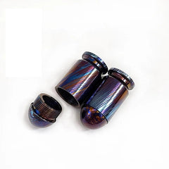 EDC 1PC Titanium Damascus Bullet Shape Knife Lanyard Bead Paracord Pendant Craft 07FC0E-D4 - KOEEK