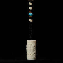 Handcrafted Classic Pendant Chinese Carved Hanging Ornament 07FC0E-D4 - KOEEK