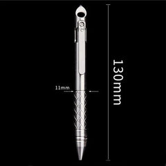 Premium Titanium Pocket Ball Pen Ballpoint Pen Checkered Design Outdoor EDC 07FC0E-D4 - KOEEK