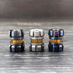 Titanium Damascus Zirconium Knife Lanyard Bead Paracord Pendant EDC Charm DIY 07FC0E-D4 - KOEEK