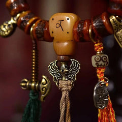 11.5*9mm Natural Tibetan Style Bead Bracelet Handmade 07FC0E-D4 - KOEEK