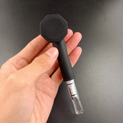 Style Silicone Hand Tobacciana Pipe with Cap Bowl Herb Cigarette Filter Gift 07FC0E-D4 - KOEEK