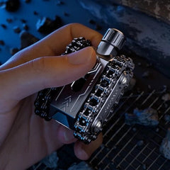 Hot EDC Tank Roller Fidget Spinner Metal Ratchet Push Card Slider Fingertip Toys 07FC0E-D4 - KOEEK