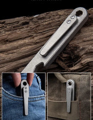 Titanium Alloy Pocket Pry Bar Crowbar Opener Portable Outdoor EDC Multi Tool