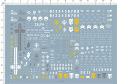 Detail Up HG 1/144 MS-07B-3 Gouf Custom B3 GDM Model Water Slide Decal 07FC0E-D4 - KOEEK