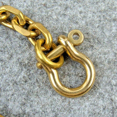 Handmade Solid Brass Bag Wallet Chain Fob Pants Chain Key Chains 50cm 07FC0E-D4 - KOEEK