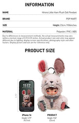 Authentic HIRONO Little Hare Plush Toy Pendant Figures Gift POPMART Doll Cute