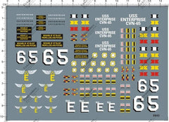US NAVY USS Enterprise CVN-65 nuclear powered aircraft carrier Model Decal 5843 07FC0E-D4 - KOEEK