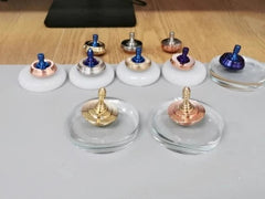 Copper Brass Hand Twisting Spinning Top Ceramic Bead EDC Fidget Spinner Toy 07FC0E-D4 - KOEEK