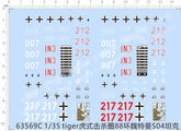 1/35 WWII Tiger Tank S04 IN3 217 Killing Circle Markings Model Water Slide Decal 07FC0E-D4 - KOEEK