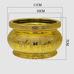 4.33" Ceramics God of Wealth Incense Burner Buddha Hall Worship Ornaments 07FC0E-D4 - KOEEK