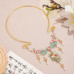 Hanfu Tassel Choker Necklace Chinese Style Yingluo Cheongsam Year 07FC0E-D4 - KOEEK