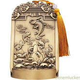 125mm Taoist Brass Kuixing Point Bucket Fish Leaping Dragon Gate Ornaments 07FC0E-D4 - KOEEK