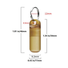 PEI Ultem Pill Case Holder Organizer Box Container Waterproof Portable Keychain 07FC0E-D4 - KOEEK