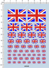 3-20mm United Kingdom UK Great British National Flag Car Model Water Slide Decal 07FC0E-D4 - KOEEK