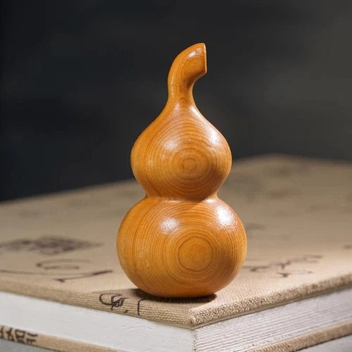 1Pc Exquisite Wooden Gourd Ornamental Pendant with Auspicious Decoration 07FC0E-D4 - KOEEK