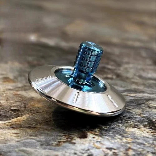Titanium Stainless Steel Spinning Top Gyroscope Gyro Desktop Fidget Toy EDC Gift 07FC0E-D4 - KOEEK