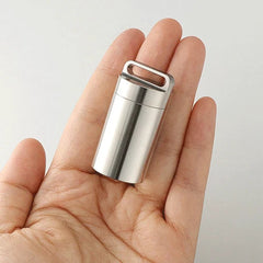 EDC Titanium Alloy Waterproof Pill Case Capsule Seal Container Storage Box 07FC0E-D4 - KOEEK