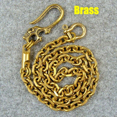 Handmade Solid Brass Bag Wallet Chain Fob Pants Chain Key Chains 50cm 07FC0E-D4 - KOEEK