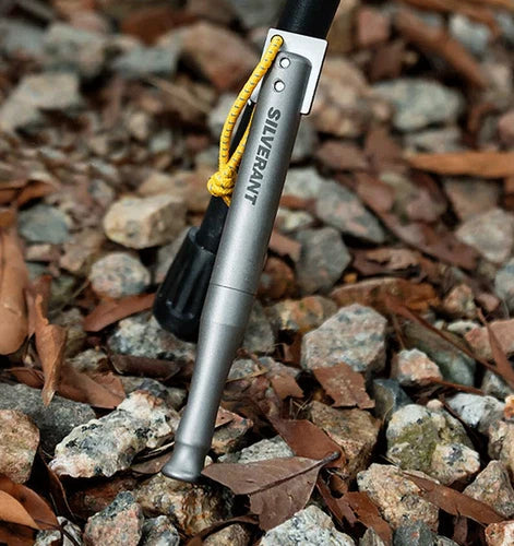 EDC Titanium Whistle Waterproof Flint Outdoor Camping survival Tool Keychain 07FC0E-D4 - KOEEK
