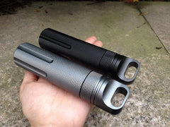 EDC Aluminum alloy Survival Waterproof Pill Case Box Container Bottle 131*30.5mm 07FC0E-D4 - KOEEK