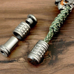 Titanium Knife Lanyard Bead Paracord End Pendant EDC Charm Zipper Pull DIY Beads 07FC0E-D4 - KOEEK
