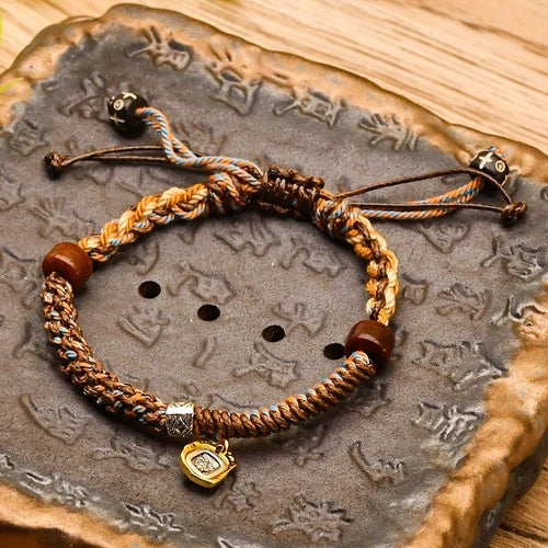 Handmade Tibetan Style Cord Bracelet Handcrafted Cotton Rope Adjustable 07FC0E-D4 - KOEEK