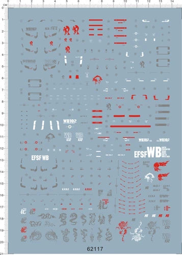 Detail Up 1:100 MG RX-78-2 3.0 GDM Model Kit Water Slide Decal 07FC0E-D4 - KOEEK