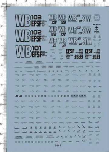 Detail Up MG 1/100 Scale RX-78-2 WB101 102 103 GDM Model Water Slide Decal Black 07FC0E-D4 - KOEEK
