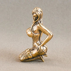 Brass Female Figurine Desktop Ornament Metal Art Sculpture Office Decor 07FC0E-D4 - KOEEK