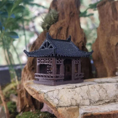Garden Ancient Chinese Architecture Bonsai Micro Landscape Peony Pavilion 07FC0E-D4 - KOEEK