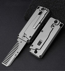 Titanium Alloy Pocket Folded Health Comb Combing Hair Outdoor EDC Multi Tools 07FC0E-D4 - KOEEK