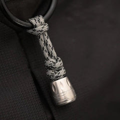 Titanium Zirconium Engine Shape Knife Lanyard Bead Paracord End Pendant EDC DIY 07FC0E-D4 - KOEEK