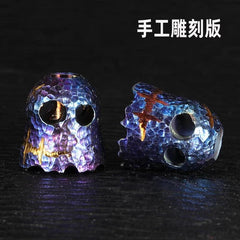 Pac-Man Monsuta Ghost Titan Alloy Bead EDC Zipper Pull knife lanyard EDC bead 07FC0E-D4 - KOEEK