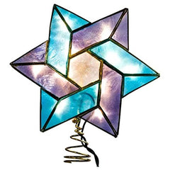 Kurt Adler 10-Light Star of David Capiz Colored Christmas Treetop, 8.5-Inch KURT ADLER - KOEEK