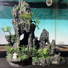 Large Resin Aquarium Mountain Rock Decoration Cave for Fish Tank Landscaping 07FC0E-D4 - KOEEK