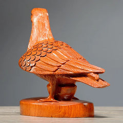 Rosewood Hand Carved Pigeon Peace Dove Statue Bird Sculpture Figurine Decor 07FC0E-D4 - KOEEK