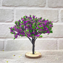 7cm Sand Table Model Tree Handmade Park Scene Tree Purple Flower Tree 07FC0E-D4 - KOEEK