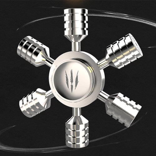 Six Cylinders Fidget Spinner Stainless Steel Hand Spinner Adult EDC Fidget Toys 07FC0E-D4 - KOEEK